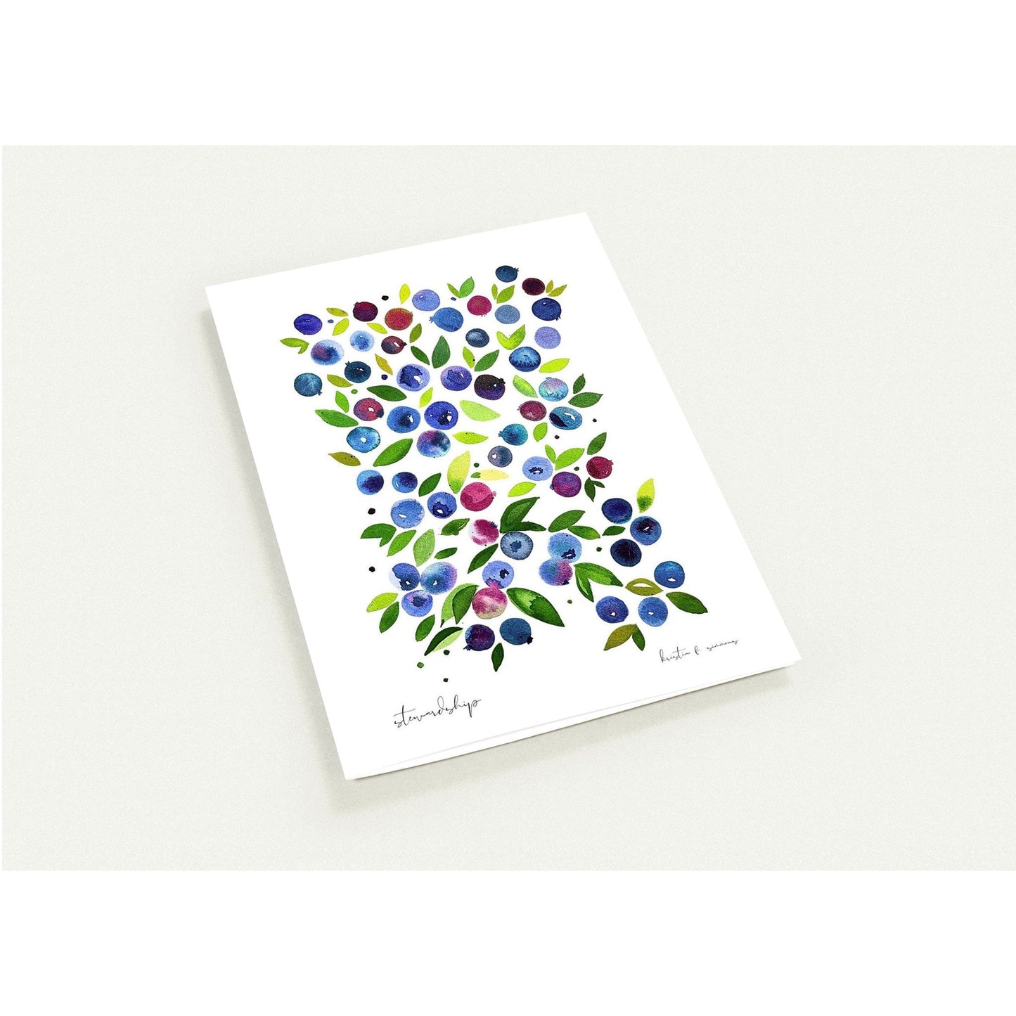 Luxury Notecards ~ Wild Maine Blueberries - Pack of 4