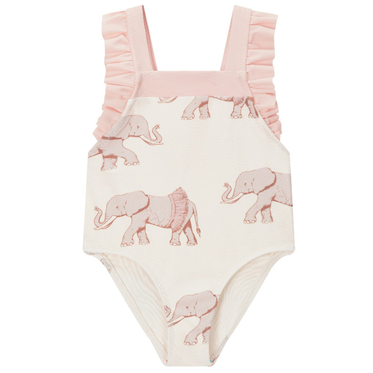 Tutu Elephant Ruffle Square Neck Swimsuit