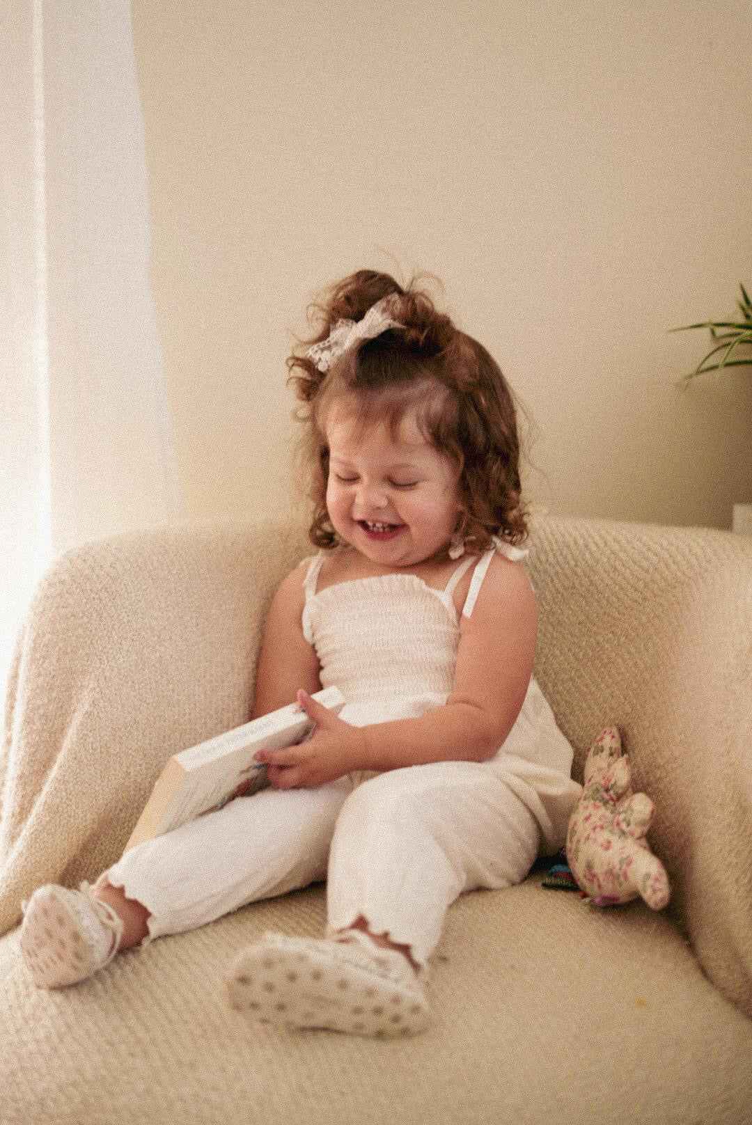 Lily | Swiss Dot Cotton Playsuit | Antique Ivory