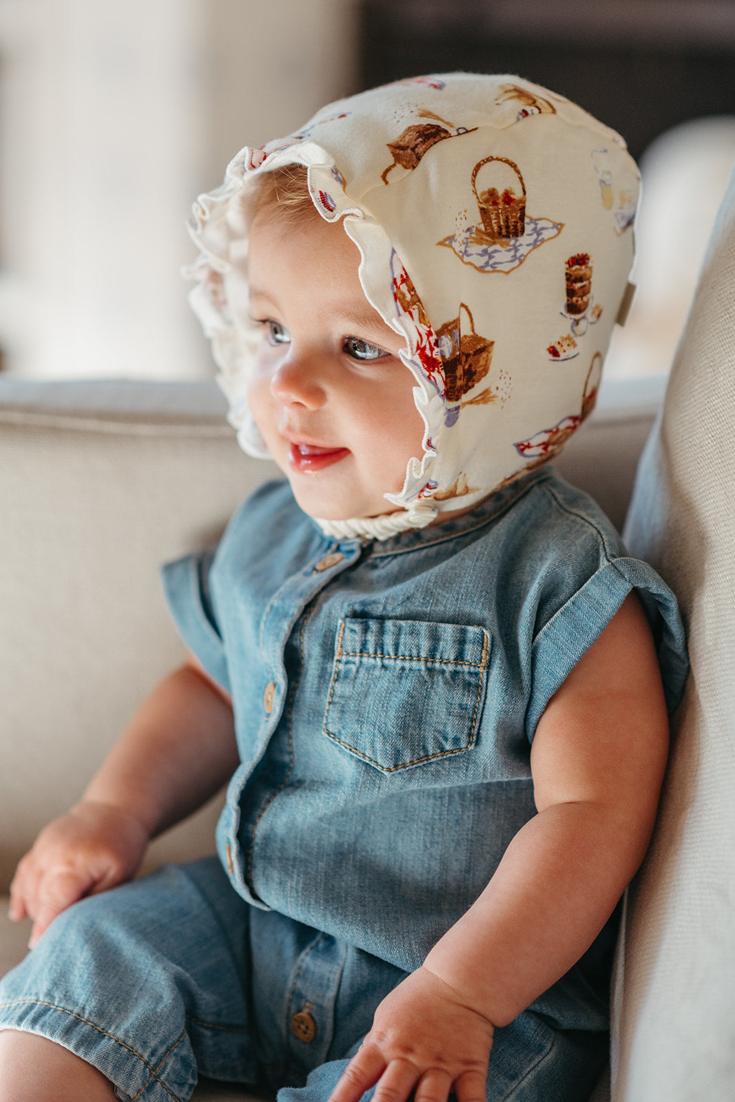 Toucan Cotton Stretch Bonnet