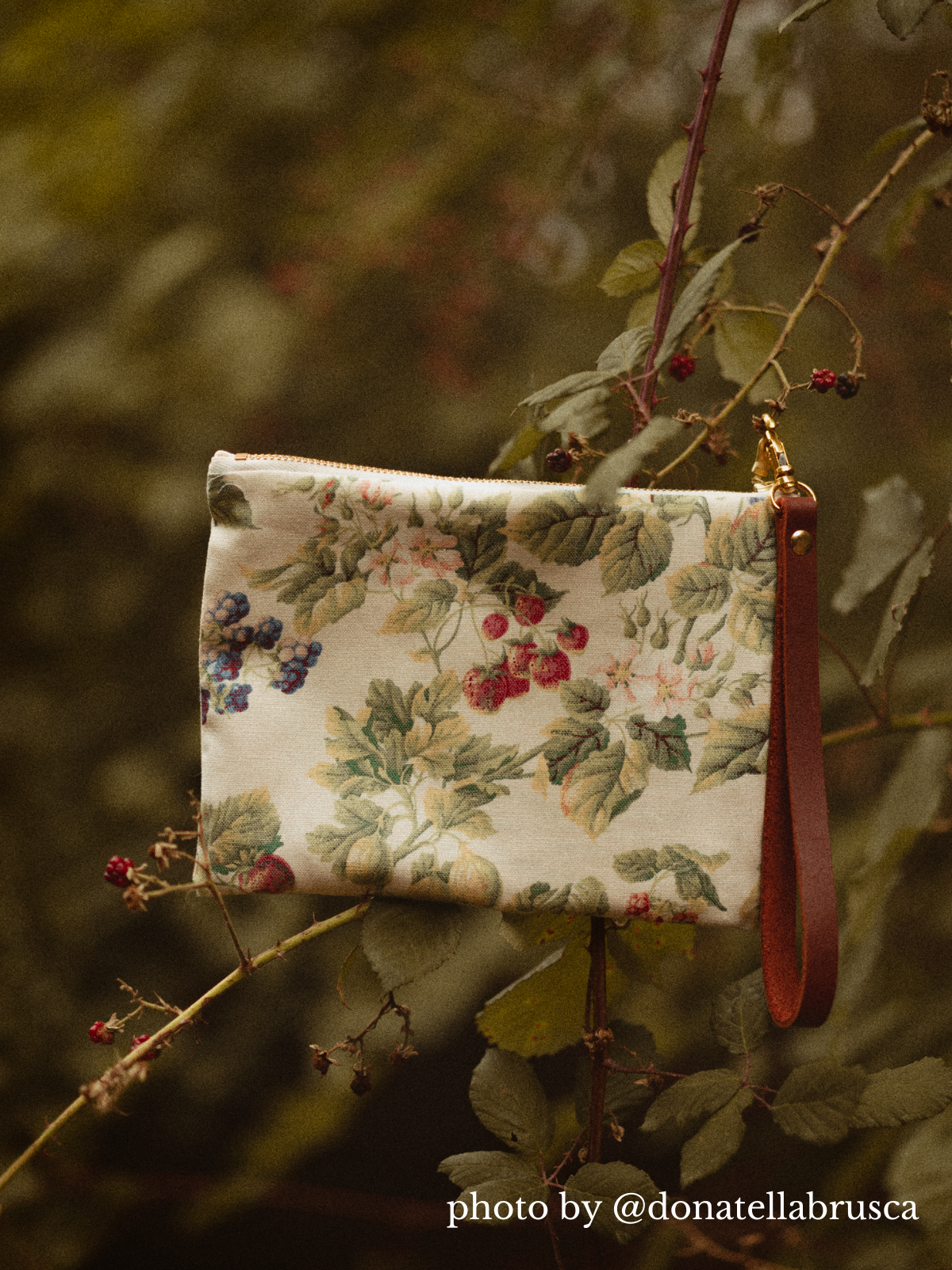 Berries and Cream Wristlet Purse