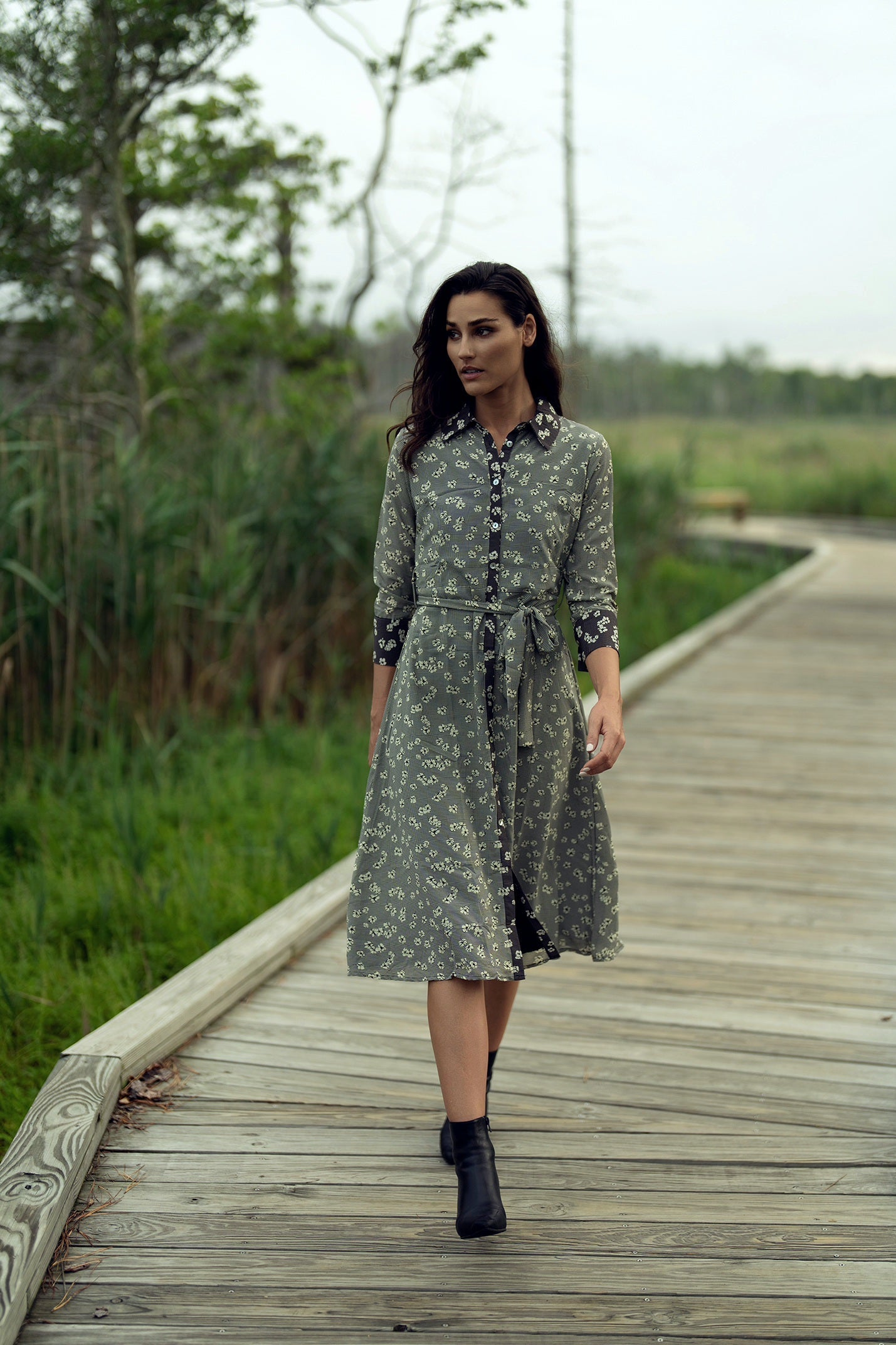 Floral combo dress