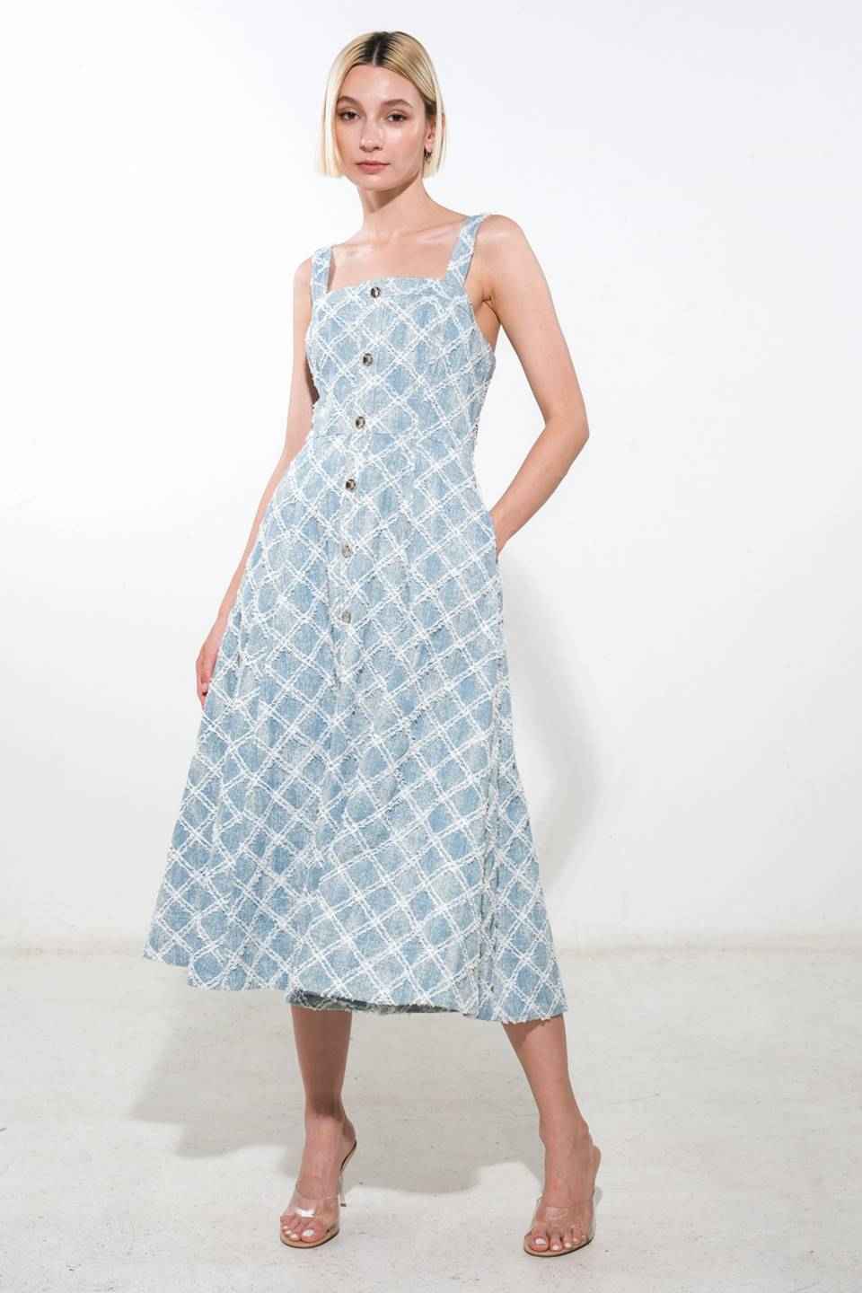 MADE TO BELIVE DENIM MIDI DRESS