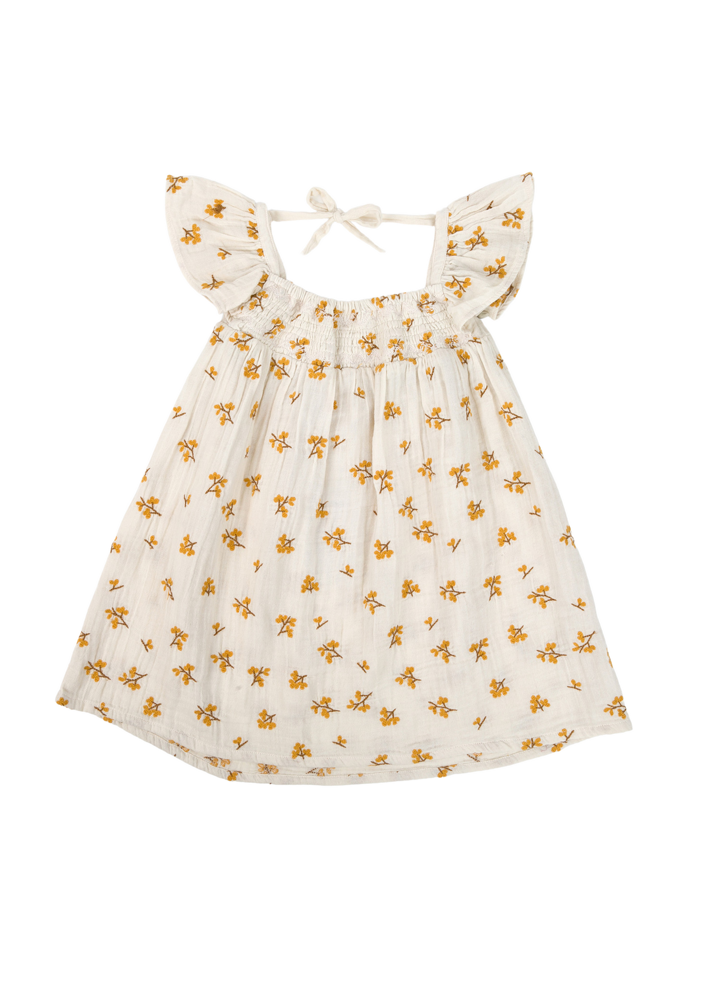 Haven | Organic Muslin Flare Dress | Ecru