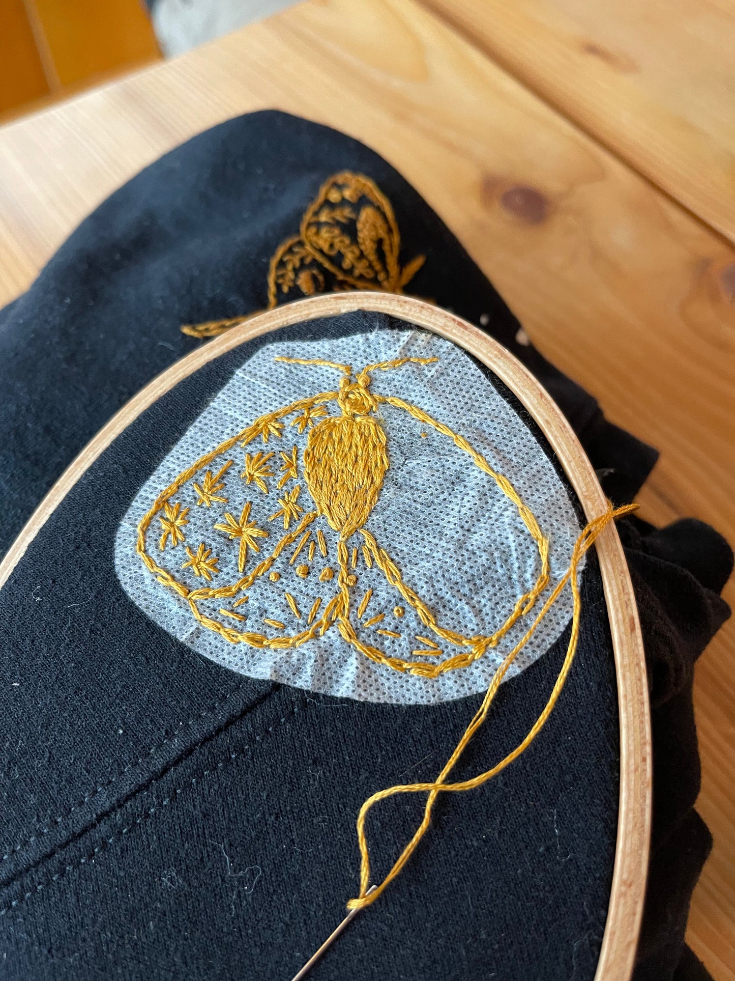 Moths - Peel Stick and Stitch Hand Embroidery Patterns for DIY Crafting