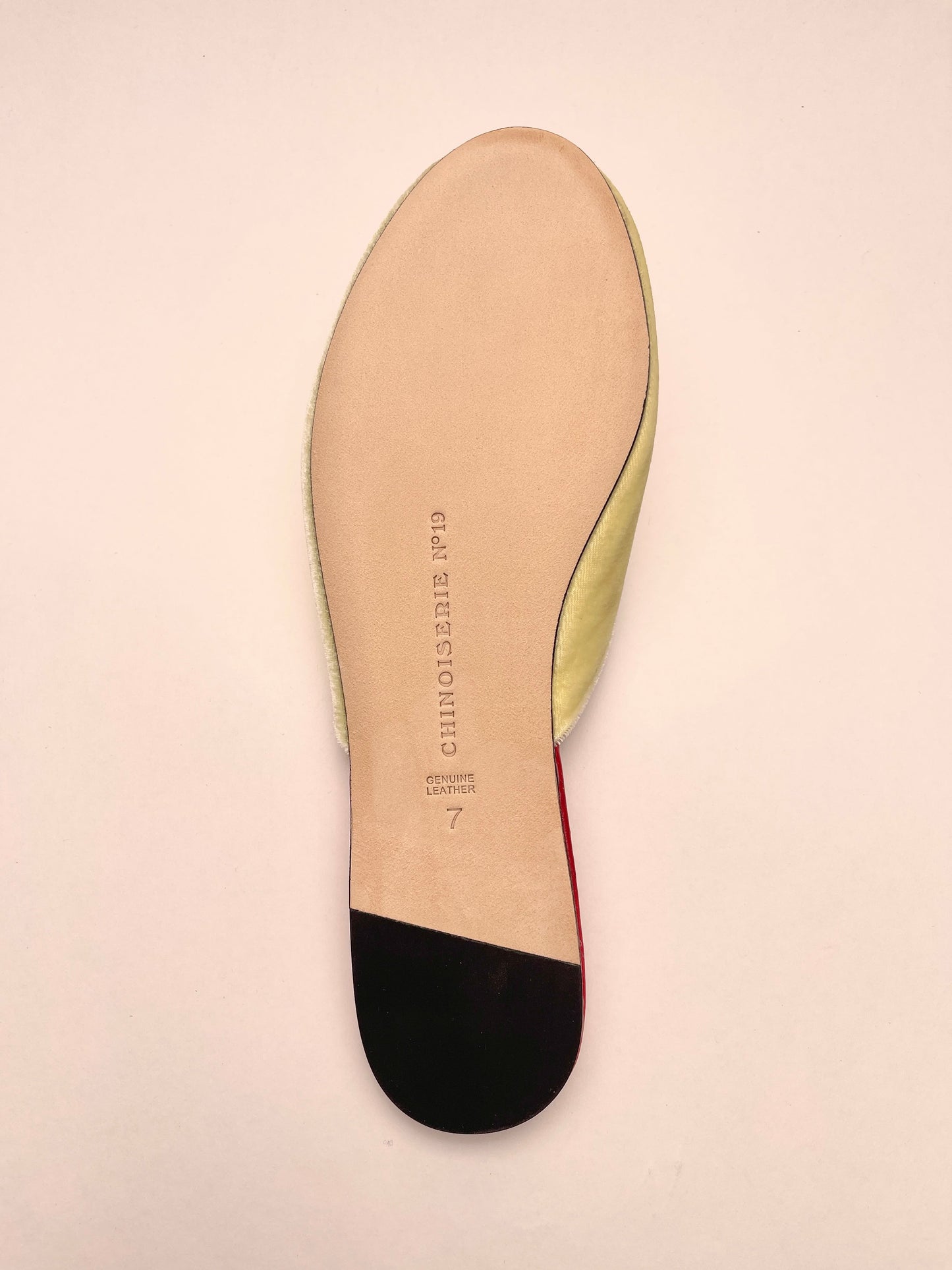 Peony Embroidered Velvet Mules Slippers in Lemon Frost