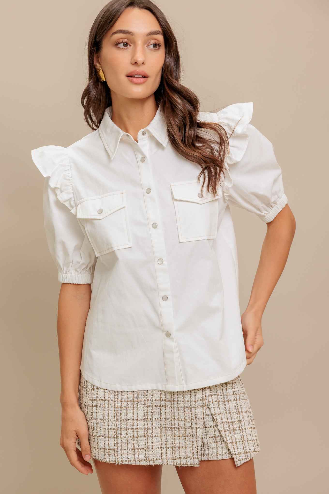MUSE DETAIL WOVEN TOP