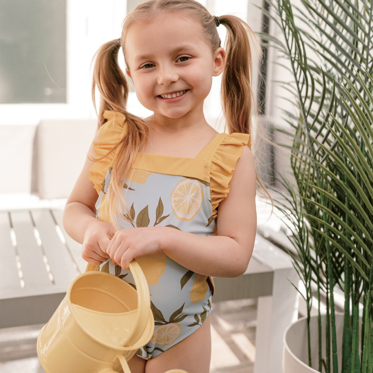 Tutu Elephant Ruffle Square Neck Swimsuit
