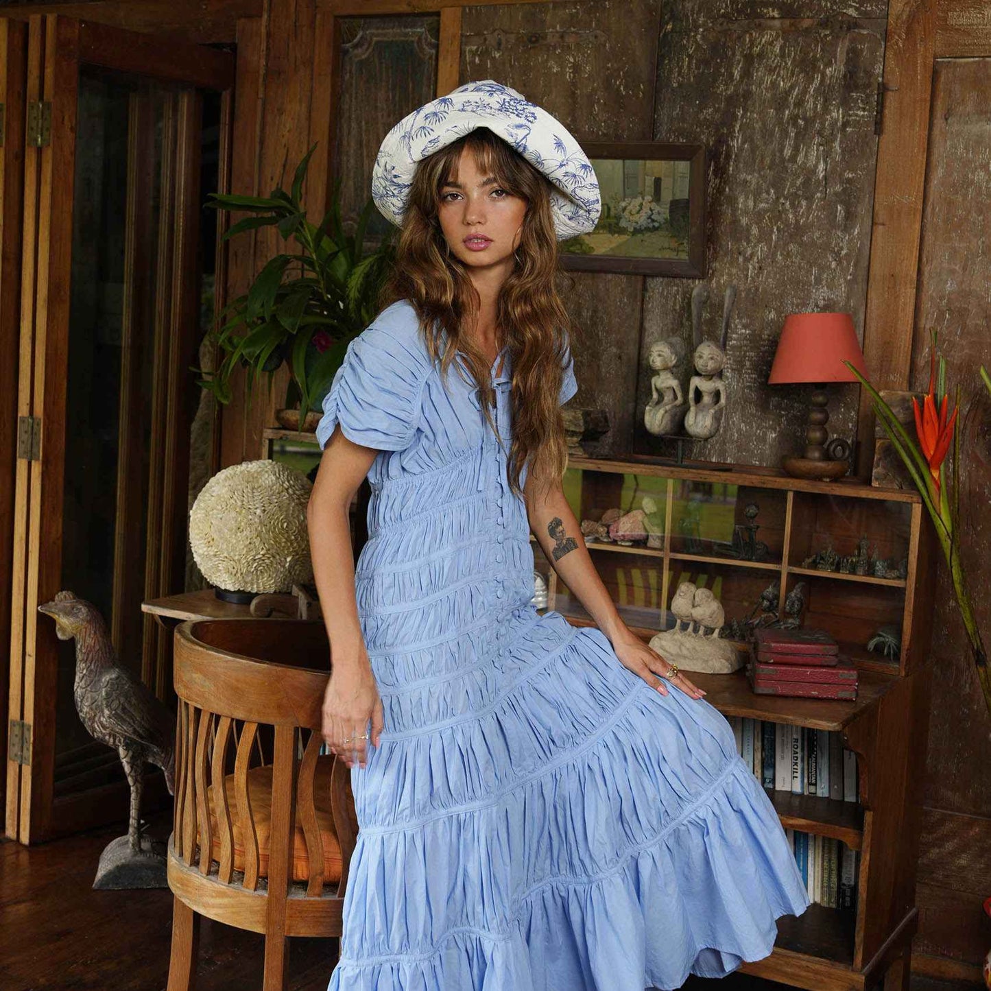 NAU Botanica Hat In Indigo Blue