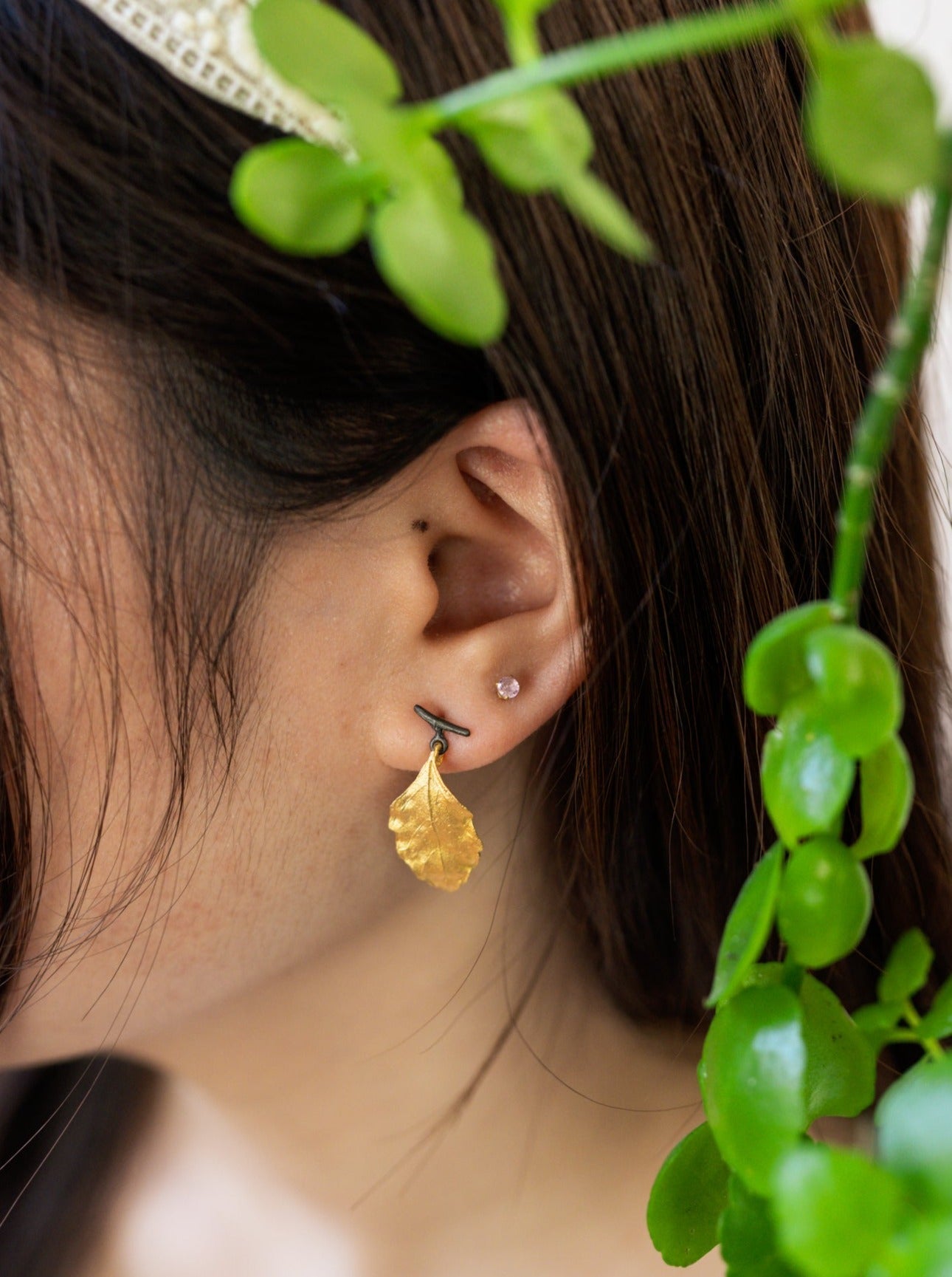Birch Leaf Post Earrings