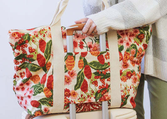 Strawberry Flora Carry On Travel Bag