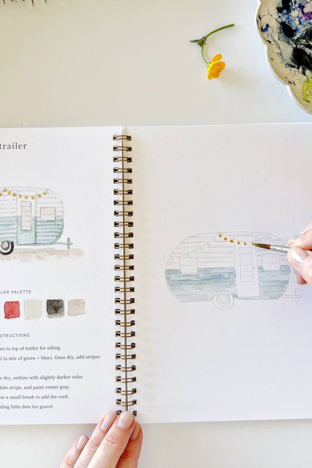 Camping Watercolor Workbook