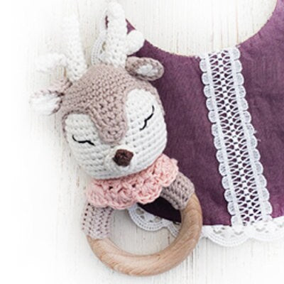 Crochet Animal Rattle Teether