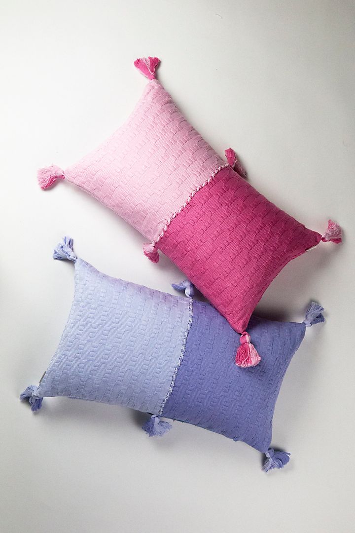 Antigua Pillow - Periwinkle Colorblocked