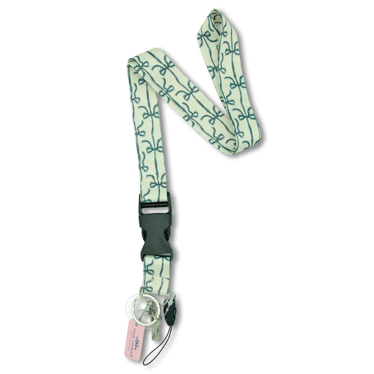 Simply Southern® Lanyard: Black Bow