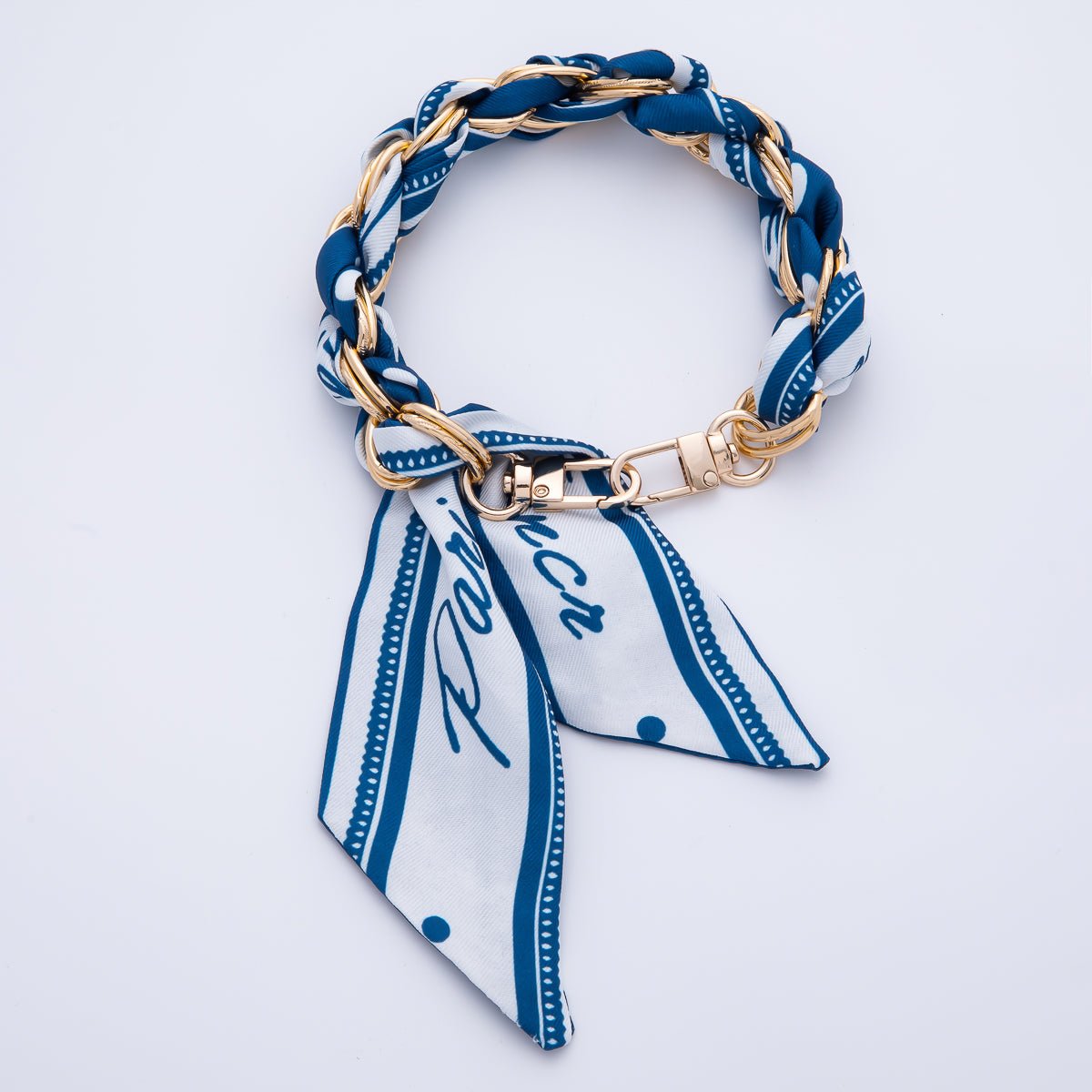 18K Gold Filled Silk Textile Knot Bag Charm Bracelet Keychain Accessories | WB-00156 - WB-00169