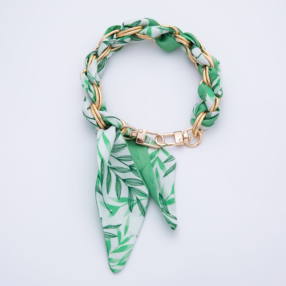 18K Gold Filled Silk Textile Knot Bag Charm Bracelet Keychain Accessories | WB-00156 - WB-00169