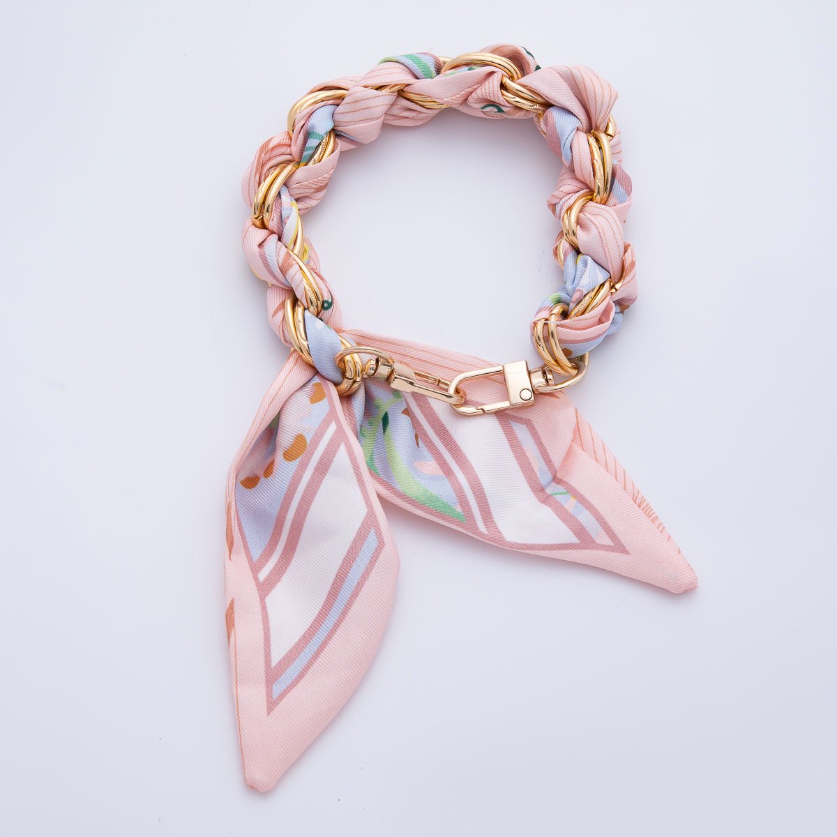 18K Gold Filled Silk Textile Knot Bag Charm Bracelet Keychain Accessories | WB-00156 - WB-00169