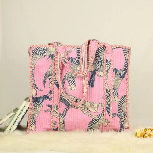 Tropical Cat Animal Design Tote Bag