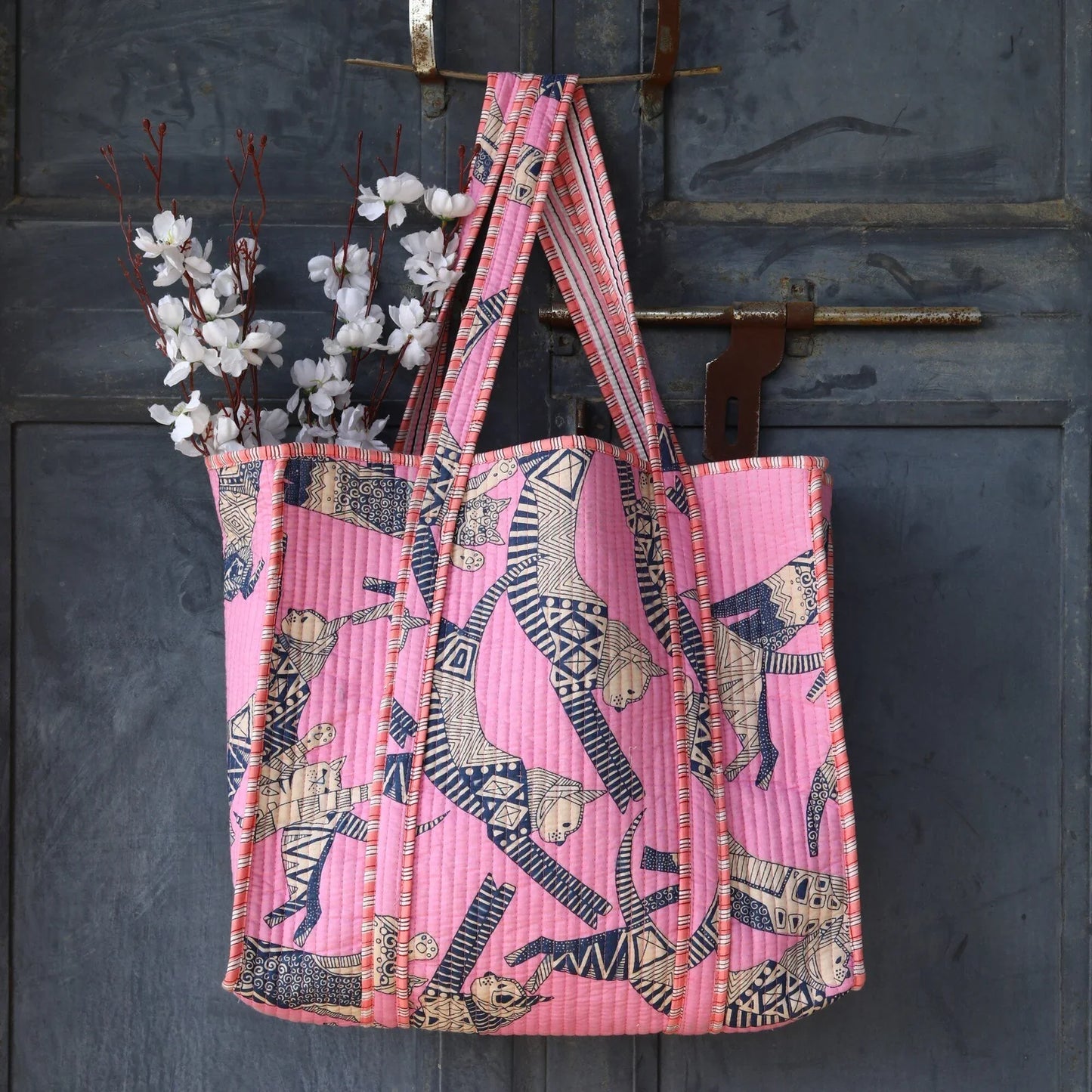 Tropical Cat Animal Design Tote Bag