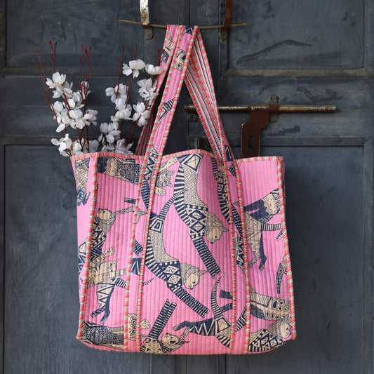 Tropical Cat Animal Design Tote Bag