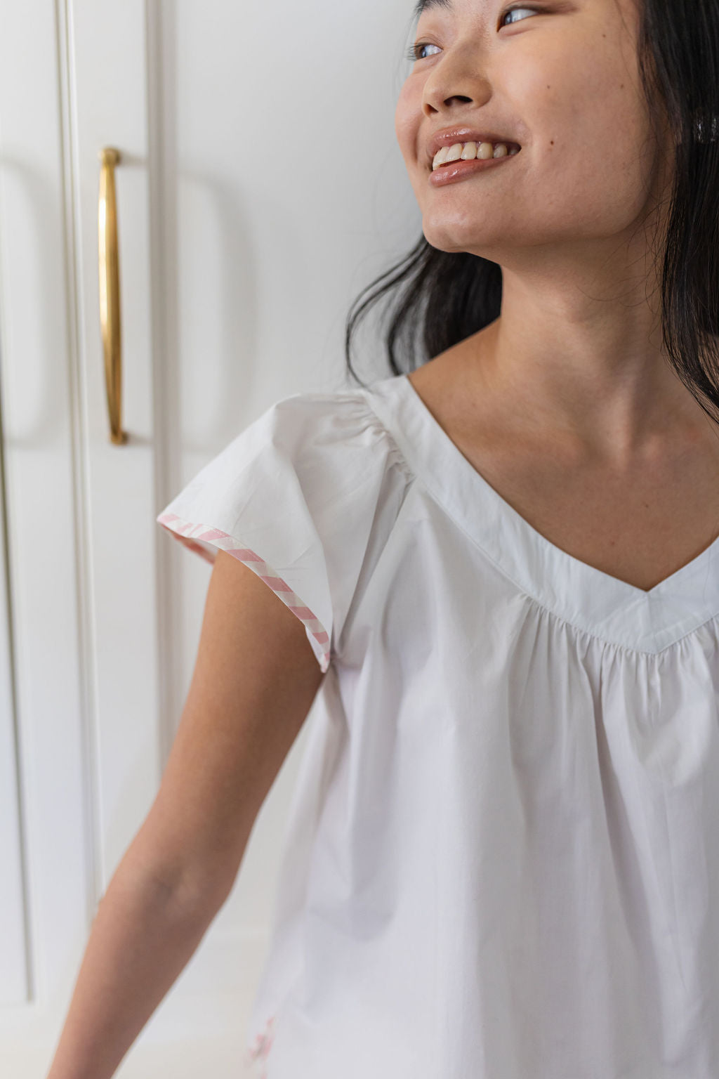 VANDY SCALLOPED COTTON SHORT PAJAMAS