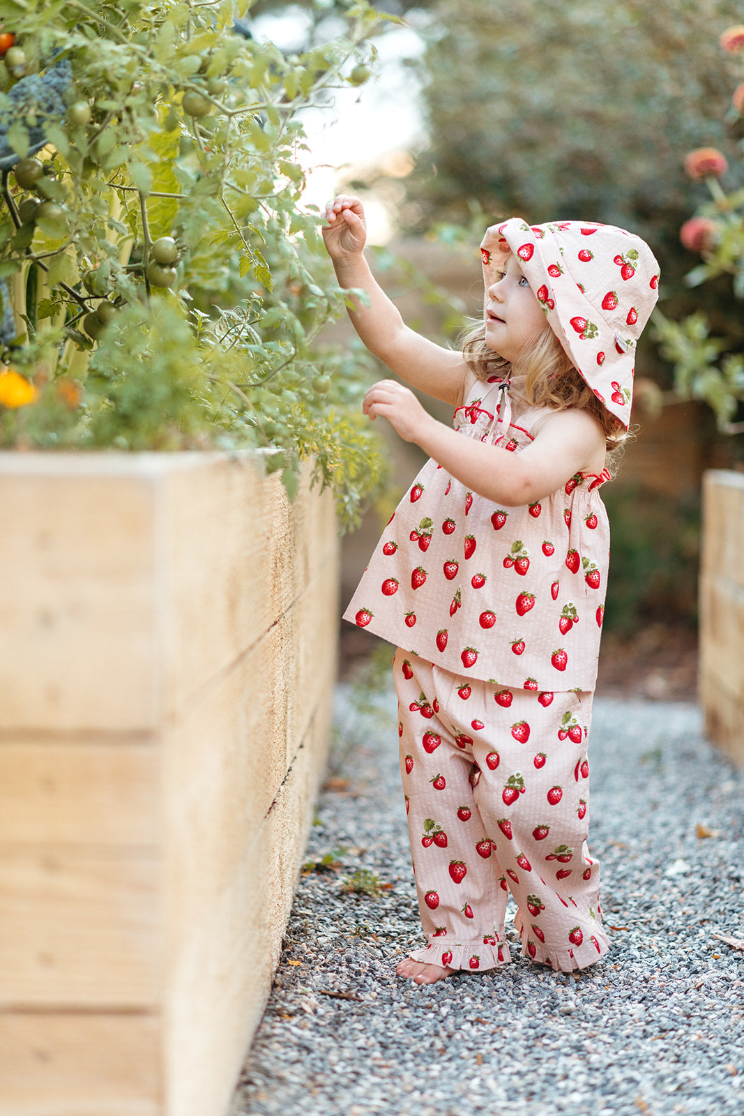 Strawberry Ruffle Tank & Pant Set