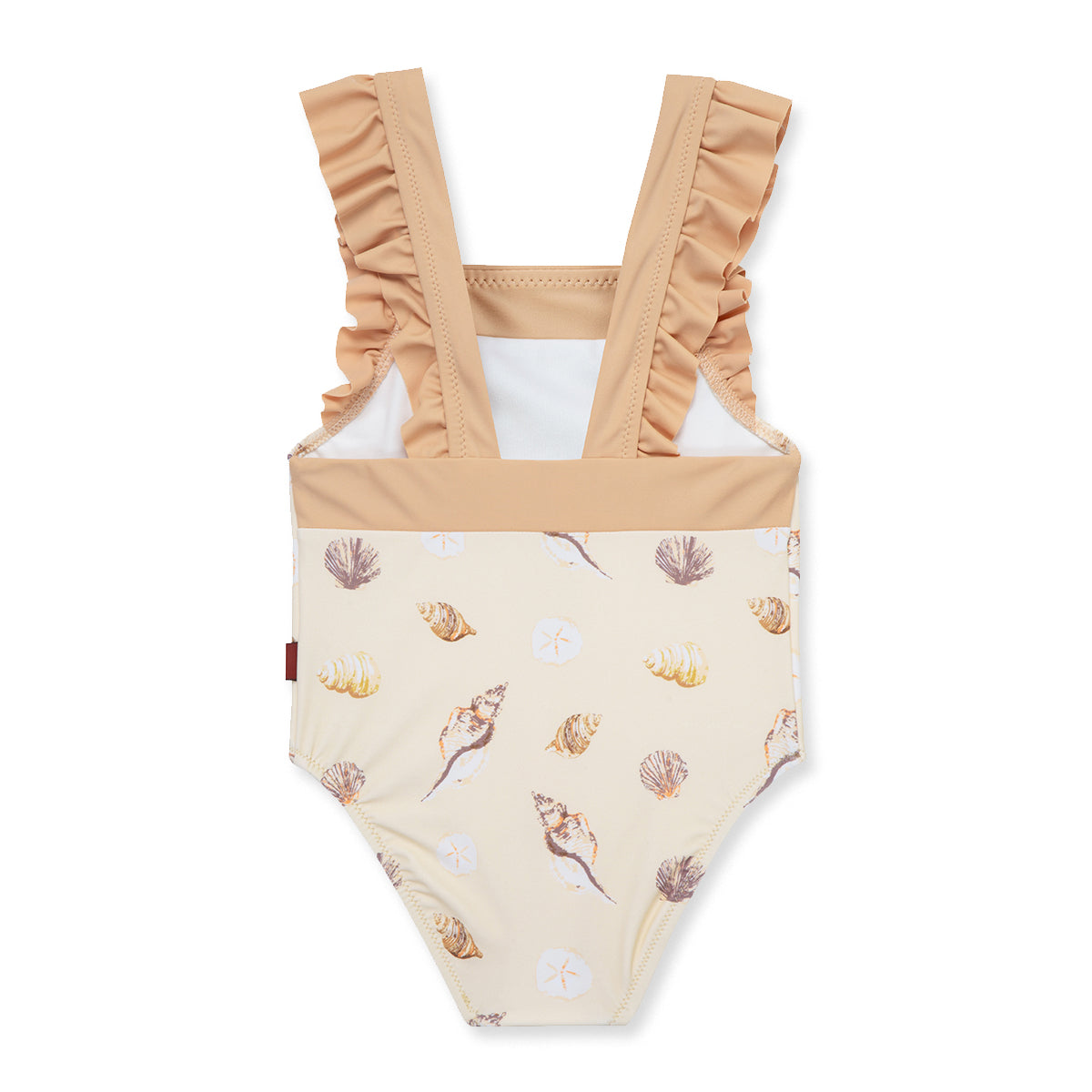 Seashells Ruffle Square Neck Swimsuit
