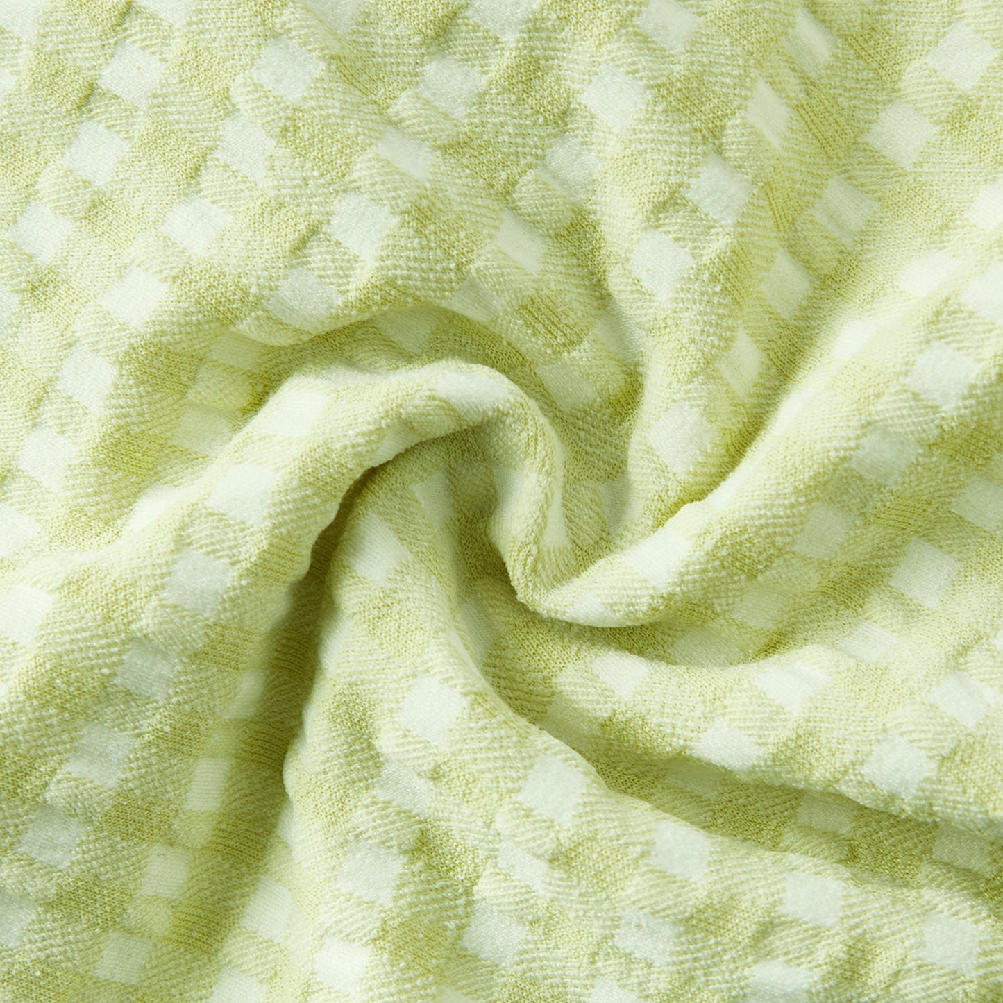 Green Gingham Ruffle Square Neck Swimsuit