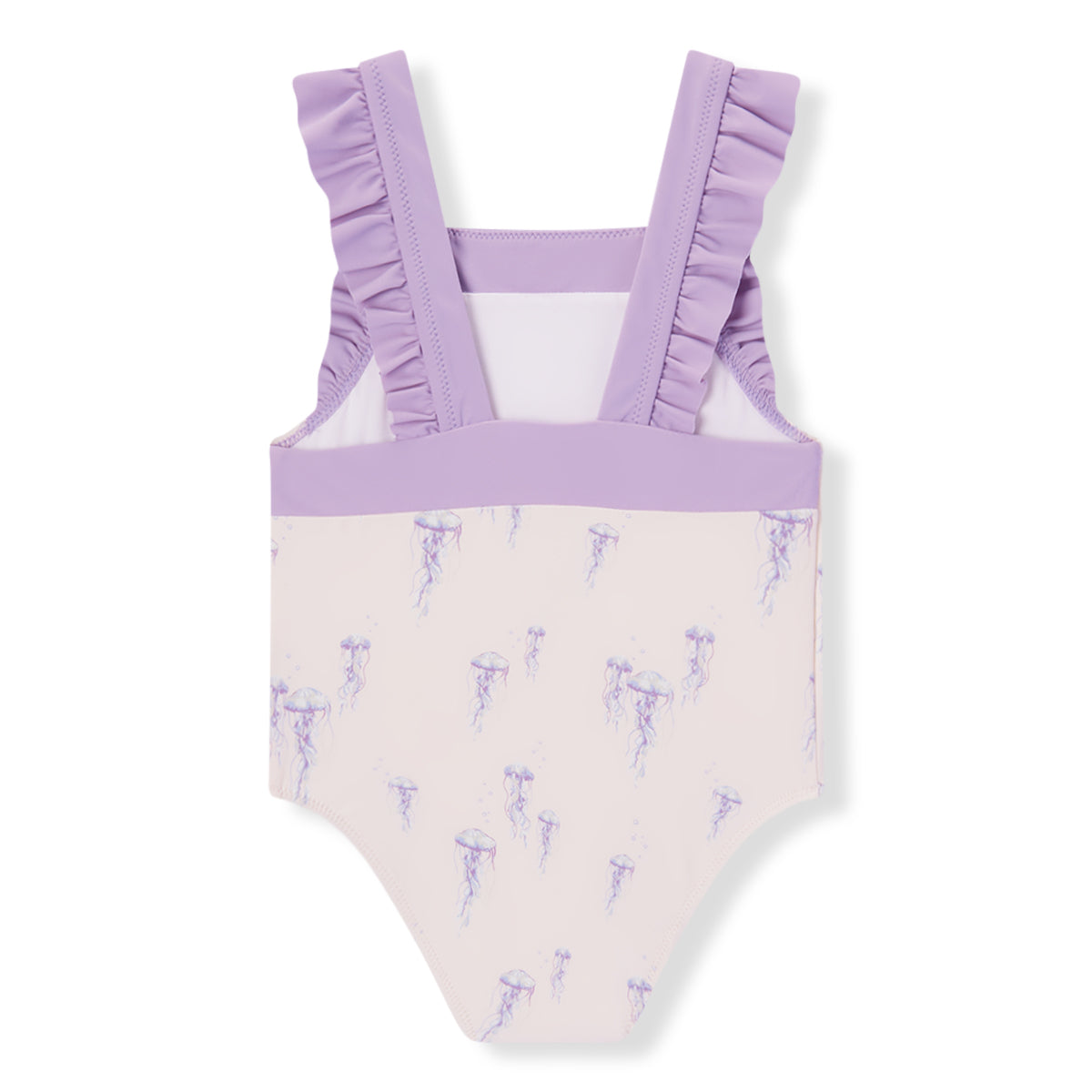 Sunset Jellyfish Ruffle Square Neck Swimsuit