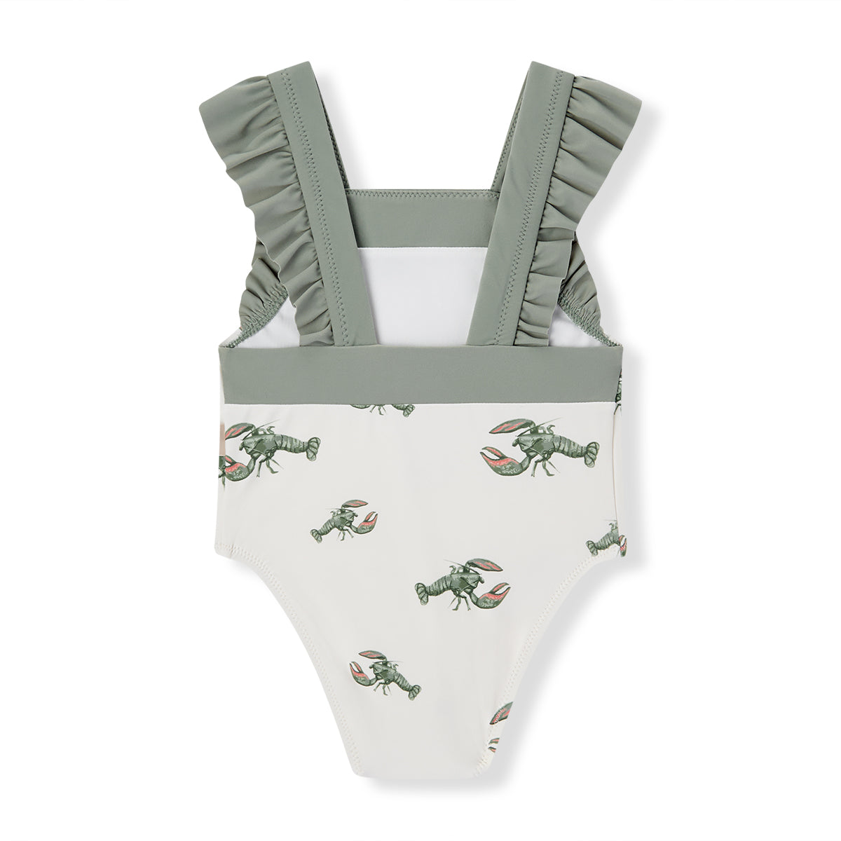 Mint Lobster Ruffle Square Neck Swimsuit
