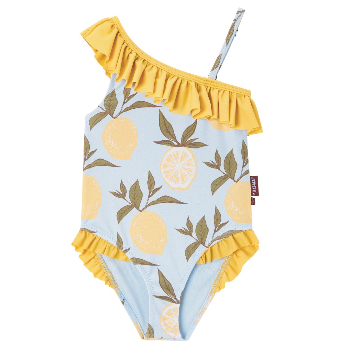 Lemon Off Shoulder One Piece Swimsuit