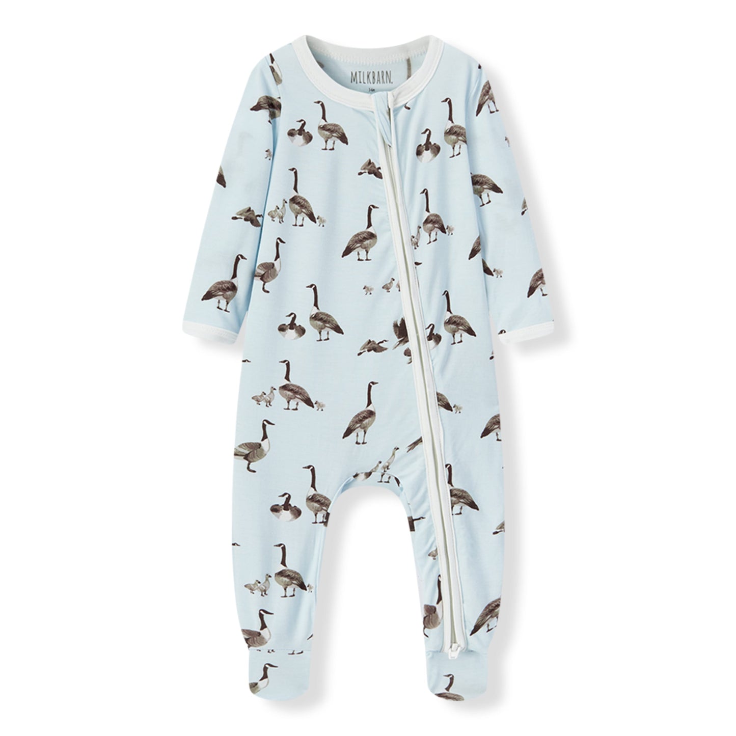 Goose Luxe Stretch Zipper Footed Romper