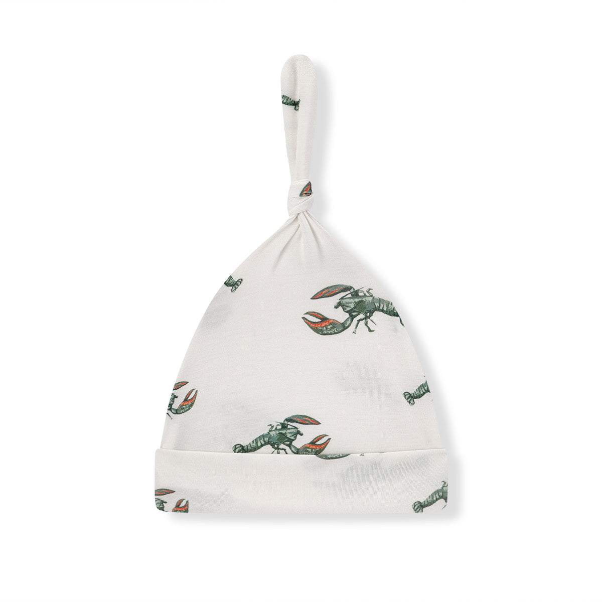 Mint Lobster Luxe Stretch Knotted Beanie Hat