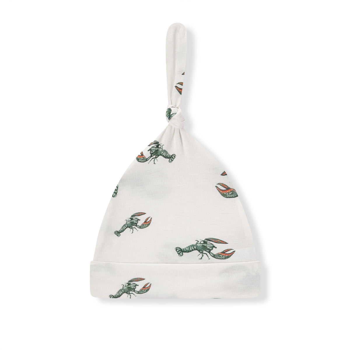 Mint Lobster Luxe Stretch Knotted Beanie Hat