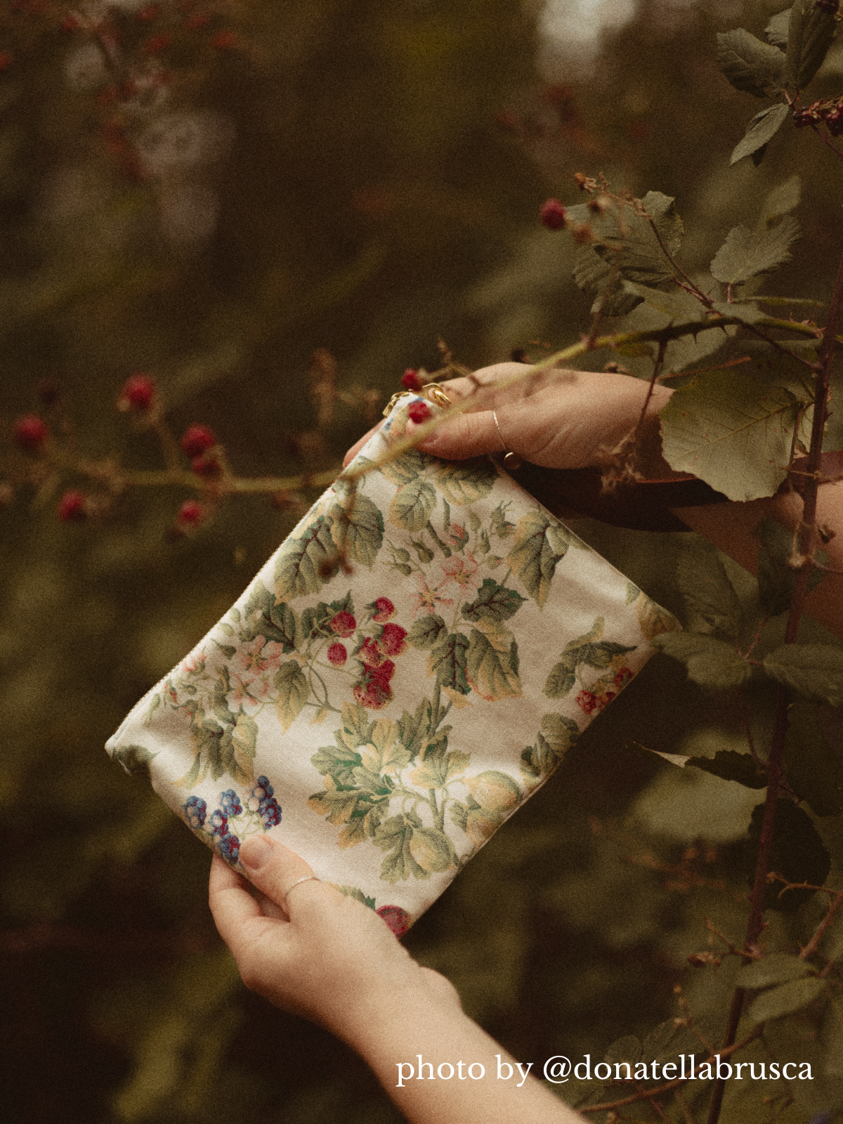 Berries and Cream Wristlet Purse