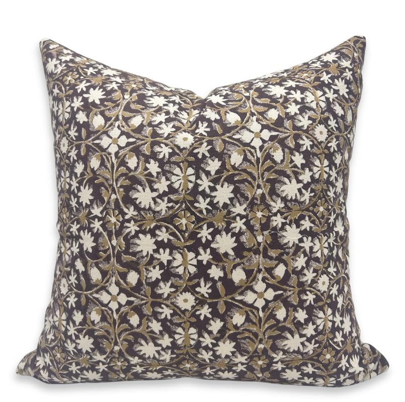 Block Print Duck Canvas 14x14 Pillow Cover - MLM