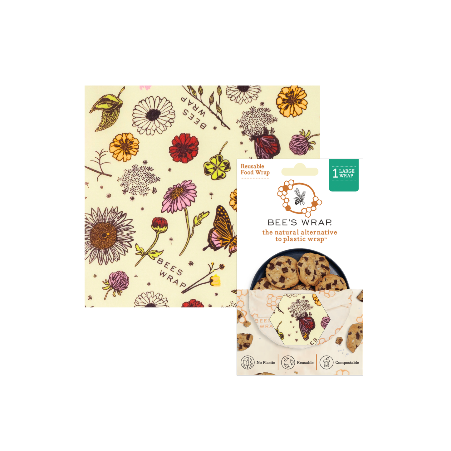 Bee's Wrap - Large Wrap - Meadow Magic, New for 2026