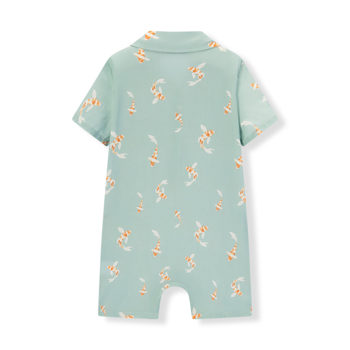 Swimming Koi Collared Shortall