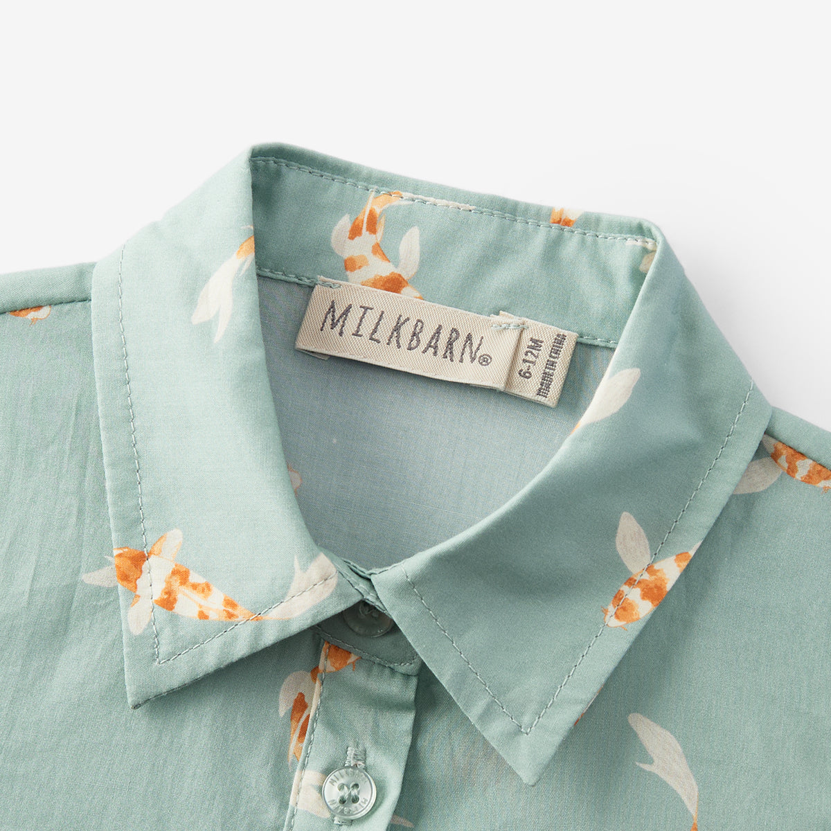Swimming Koi Collared Shortall