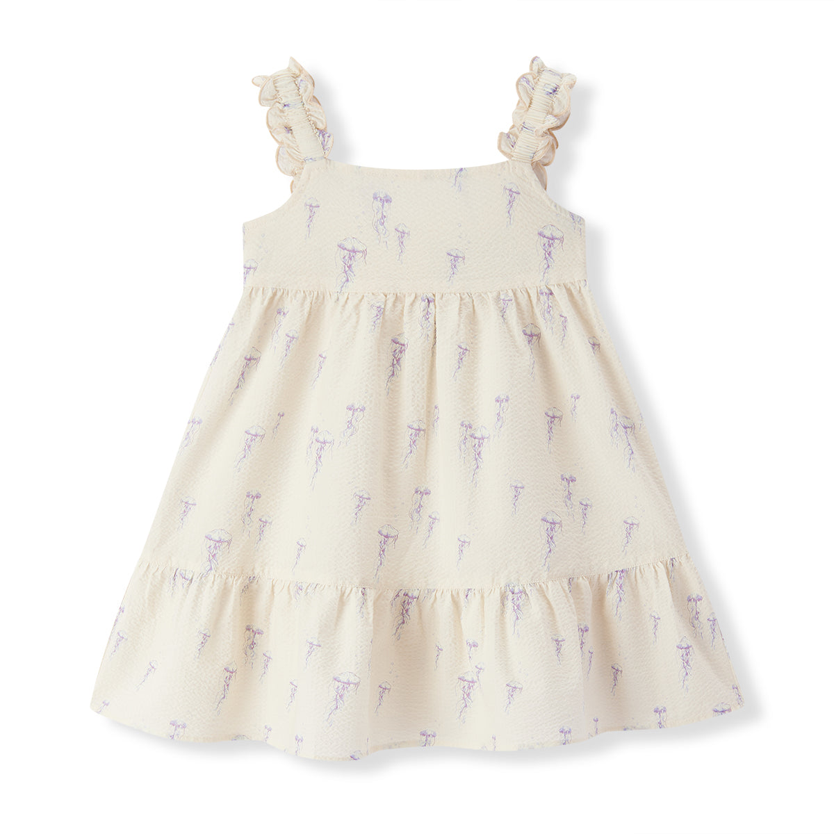 Sunset Jellyfish Ruffle Tiered Dress