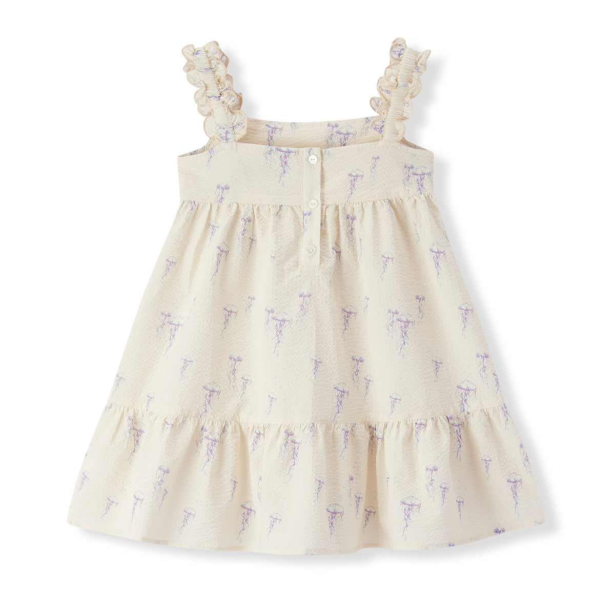 Sunset Jellyfish Ruffle Tiered Dress