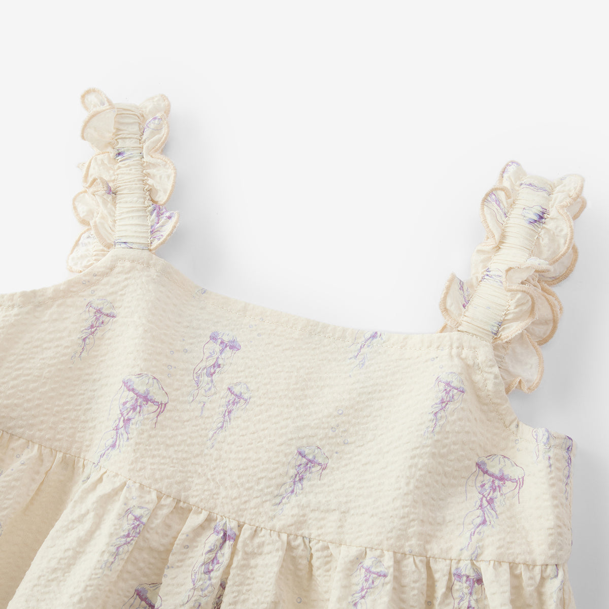 Sunset Jellyfish Ruffle Tiered Dress