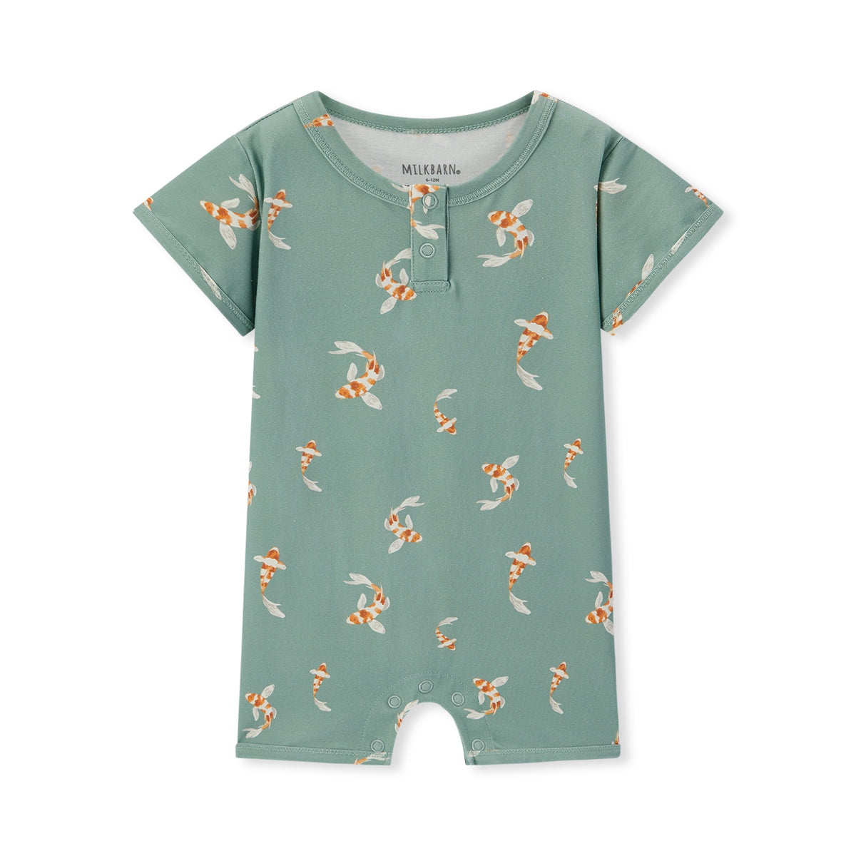 Swimming Koi Cotton Stretch Shortall