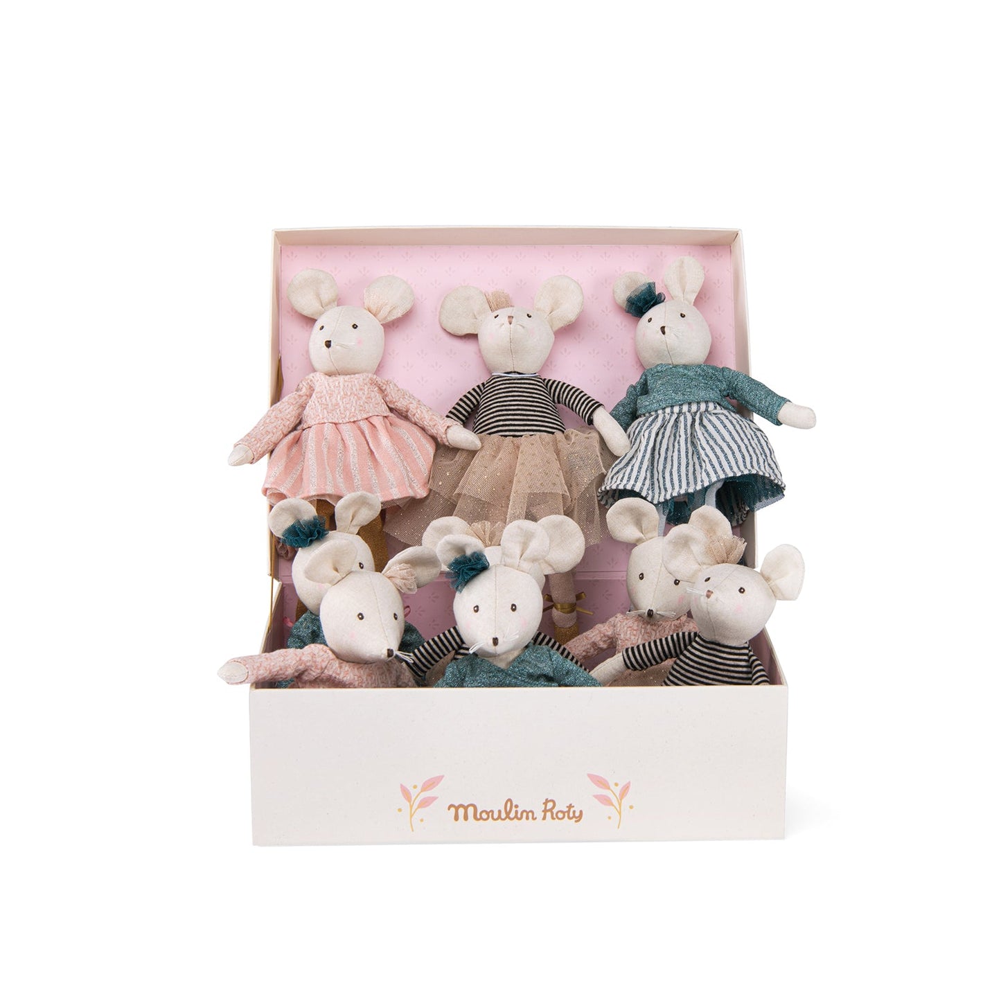 Display of 9 asstd Small Mice - The Little school of dance - Doll - Moulin Roty