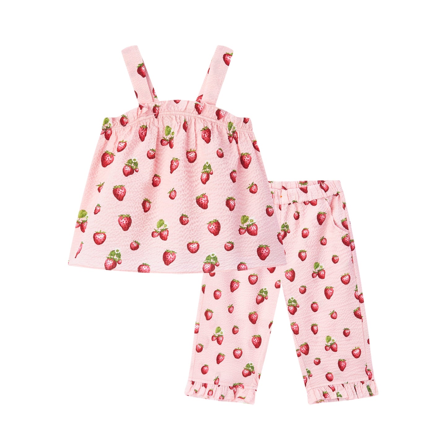 Strawberry Ruffle Tank & Pant Set