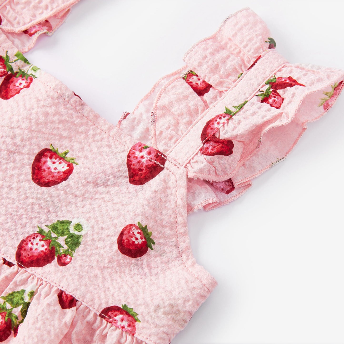 Strawberry Ruffle Tiered Dress