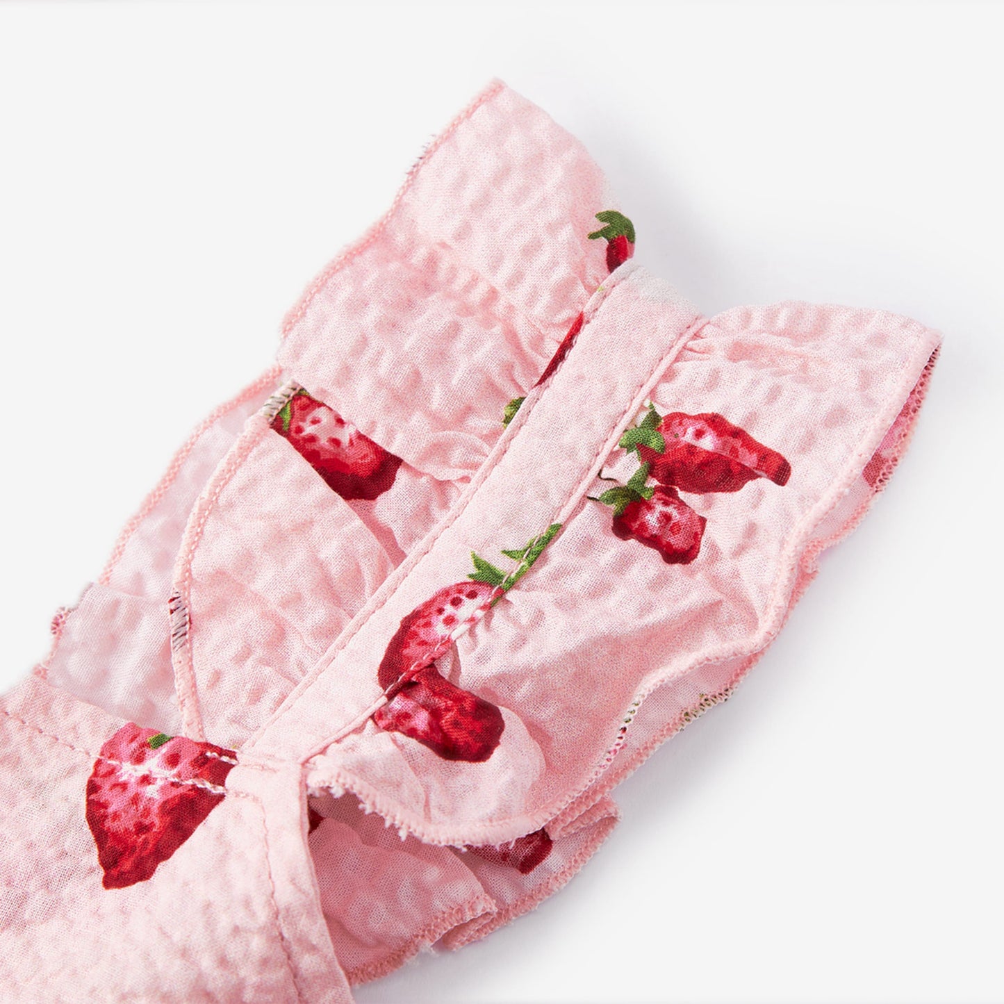 Strawberry Ruffle Tiered Dress
