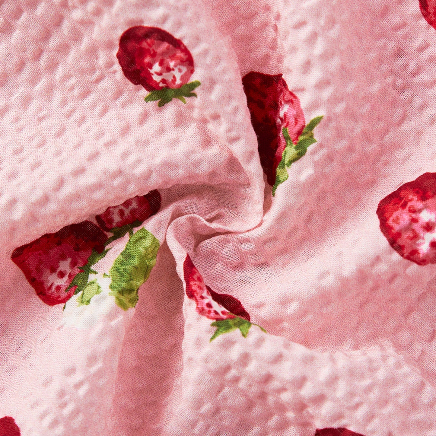 Strawberry Ruffle Tiered Dress
