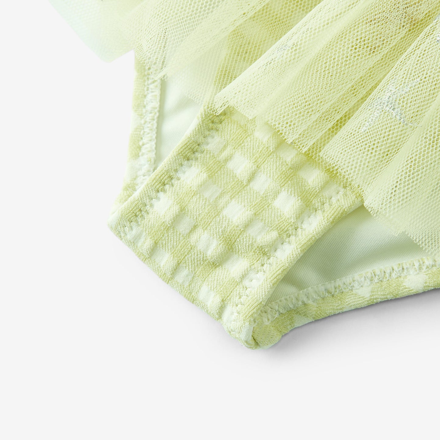 Green Gingham Ballet Skirt Swimsuit